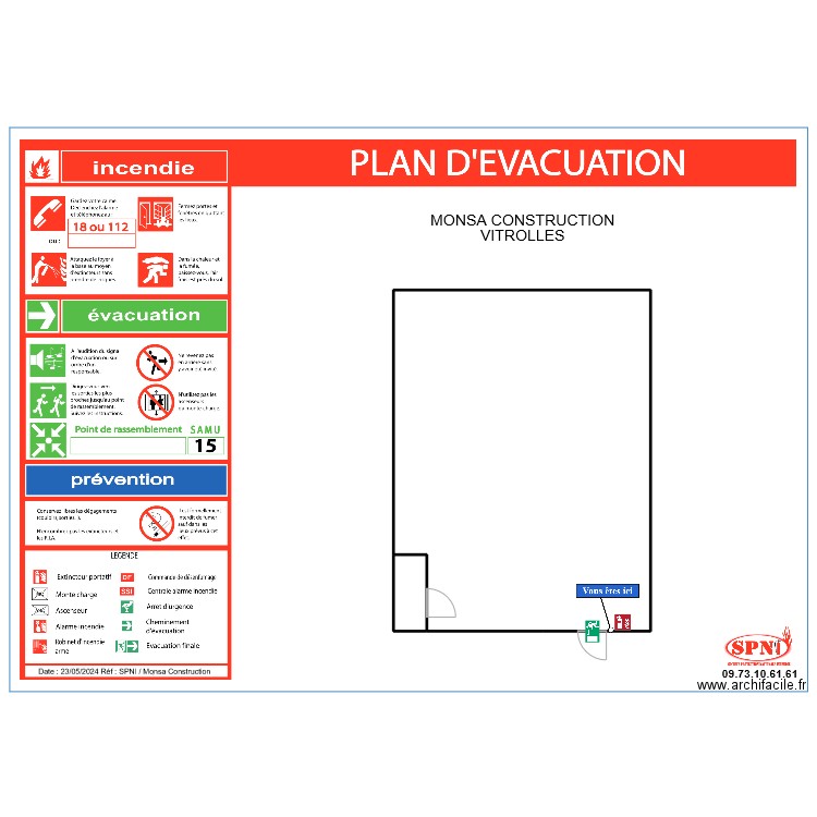 LOXAM MONSA CONSTRUCTION PLAN 2. Plan de 2 pièces et 966 m2