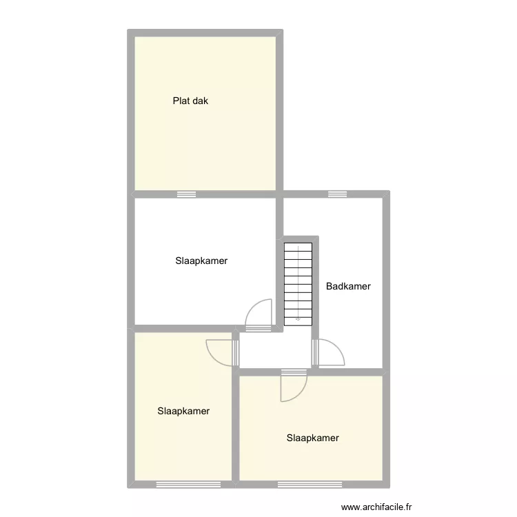 Bissegem 3kerkenstraat 109 bovenverd.. Plan de 4  et 65 m²
