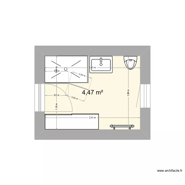 Humann St Valery. Plan de 1 Pièce et 4 m² Humann St Valery. Plan de 1 Pièce et 4 m²