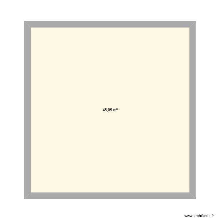 Etude fonctionnelle. Plan de 1 pièce et 45 m2