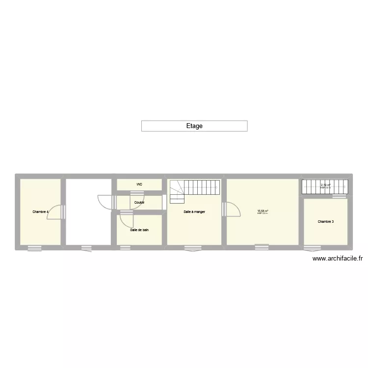 Etage Menou. Plan de 