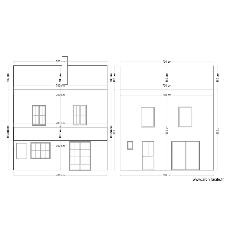 facade maule. Plan de facade maule. Plan de
