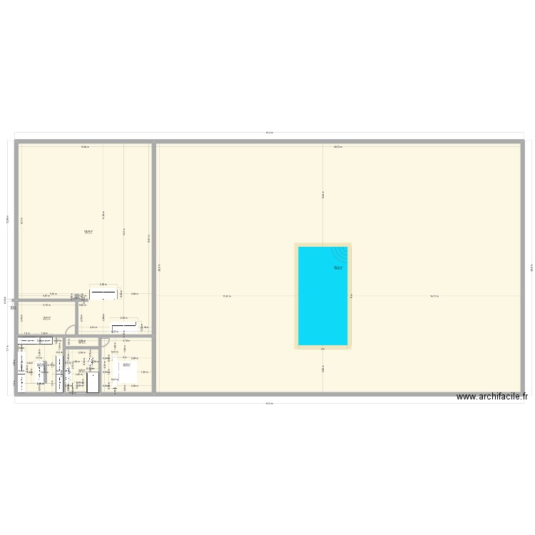 Bouquet. Plan de 7 pièces et 820 m2