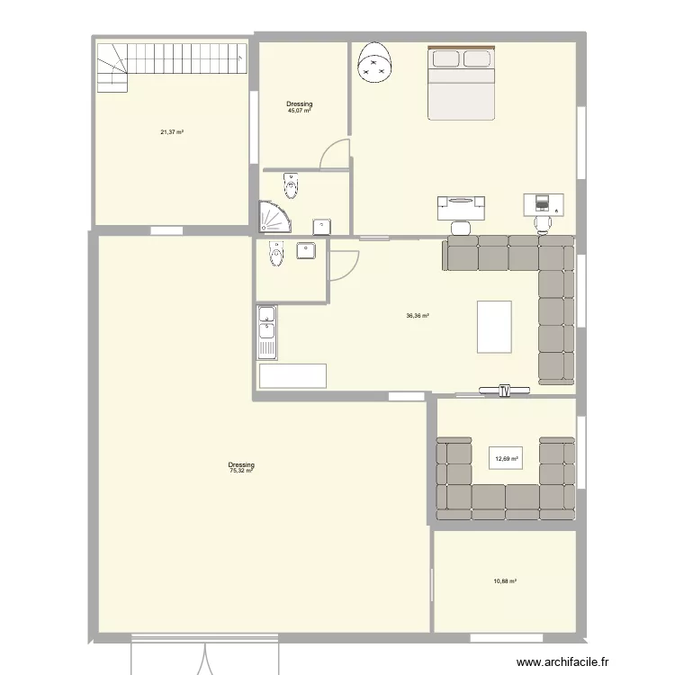 oussama. Plan de 6 Pièces et 202 m²