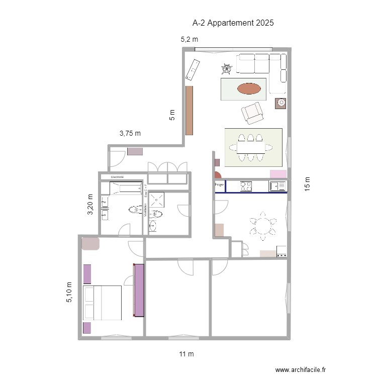 A-2 Appartement  2025 . Plan de 0 pièce et 0 m2