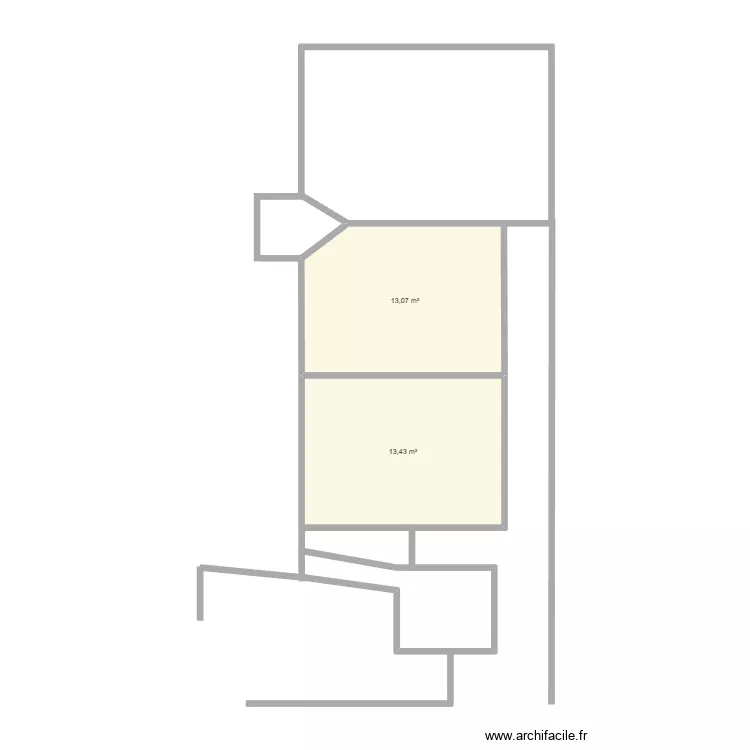 apart_cotes. Plan de 2  et 27 m²
