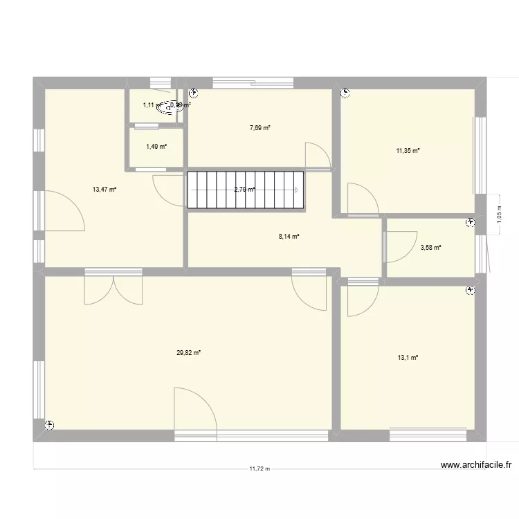 Maison Arlon RdC. Plan de 