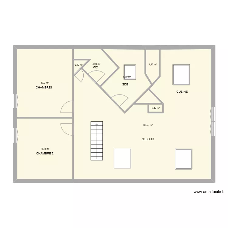 POUCHEUX. Plan de 8 Pièces et 112 m² POUCHEUX. Plan de 8 Pièces et 112 m²