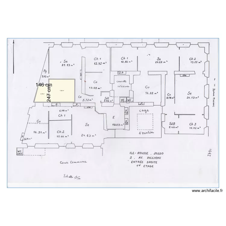 Plan 2 P 1er etage. Plan de 