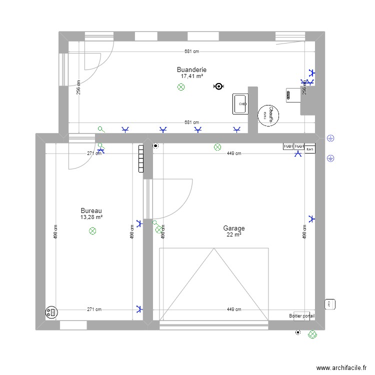 GARAGE. Plan de 0 pièce et 0 m2