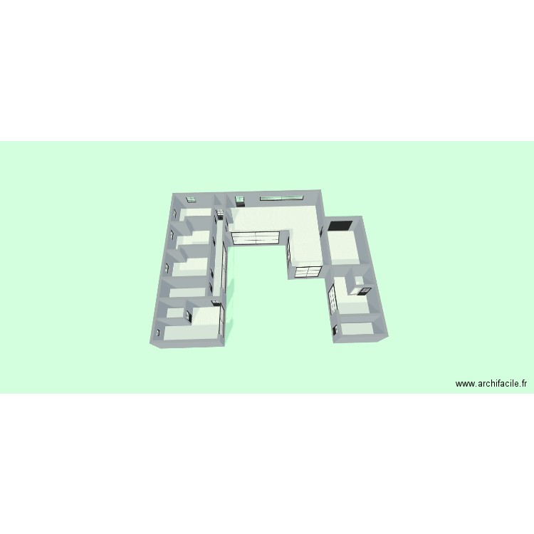maison 2. Plan de 13 pièces et 186 m2
