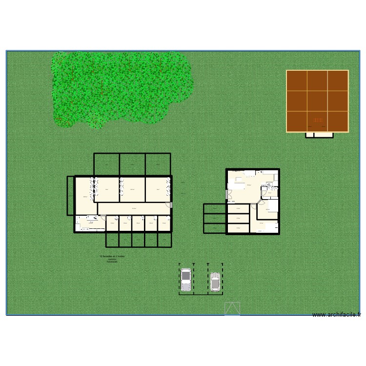 Elevage👍. Plan de 33 pièces et -1630 m2