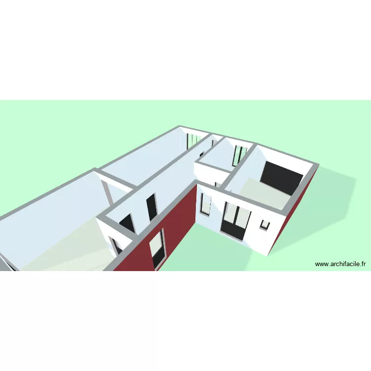 Facade. Plan de 5 et 98 m² Facade. Plan de 5 et 98 m²