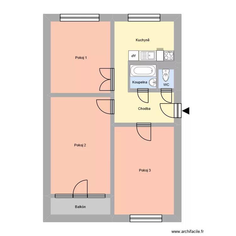 Matuškova 502, byt 1. Plan de 12 et 193 m² Matuškova 502, byt 1. Plan de 12 et 193 m²