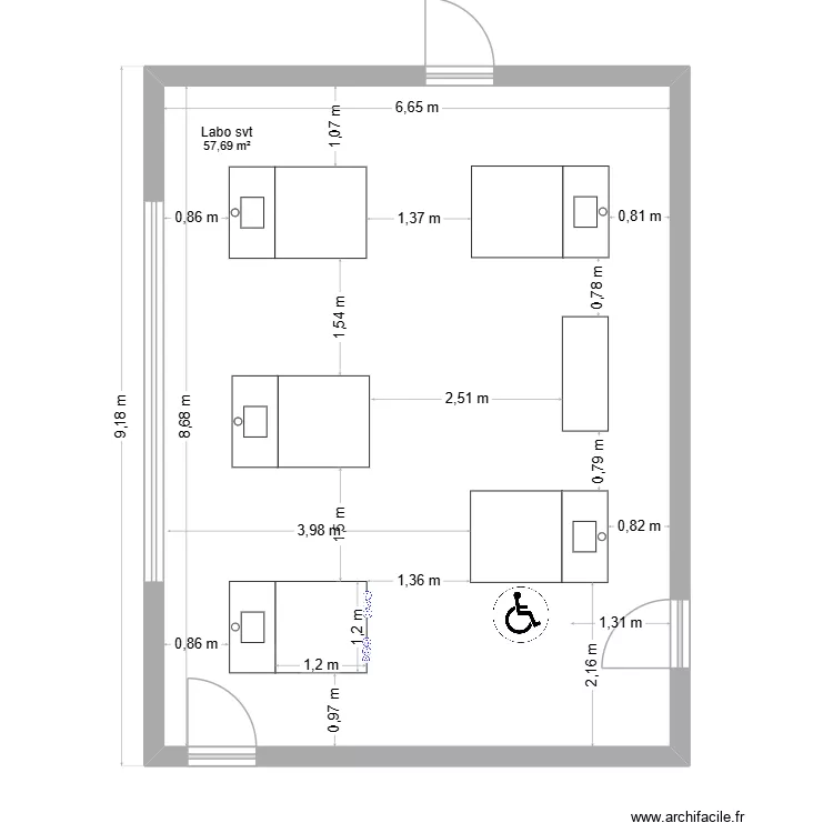 ND MENDE. Plan de 1  et 58 m²