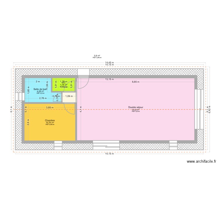 Plan RDC Maison Louvigné Du Désert. Plan de 5 pièces et 125 m2