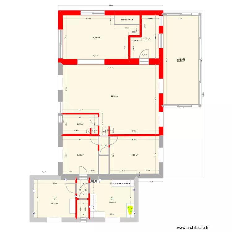 aménagement chambres. Plan de 14 et 151 m² aménagement chambres. Plan de 14 et 151 m²