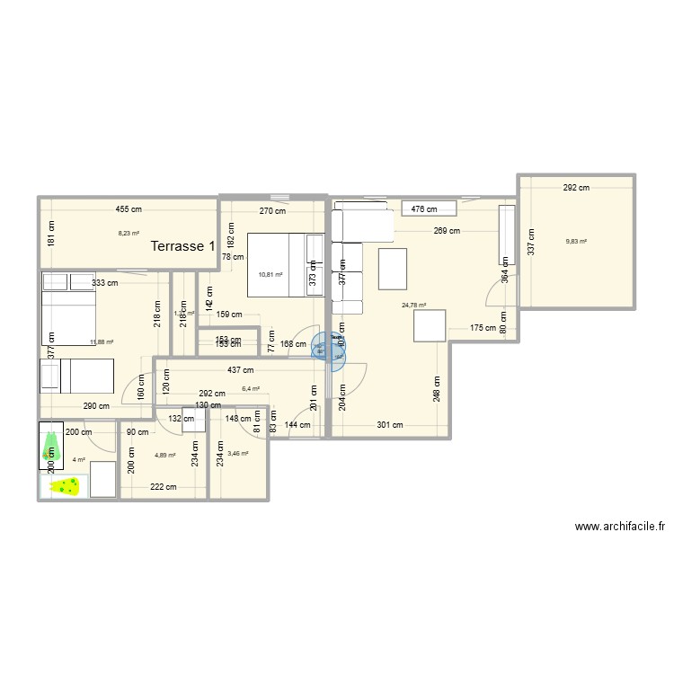 appart Plan 3. Plan de 0 pièce et 0 m2