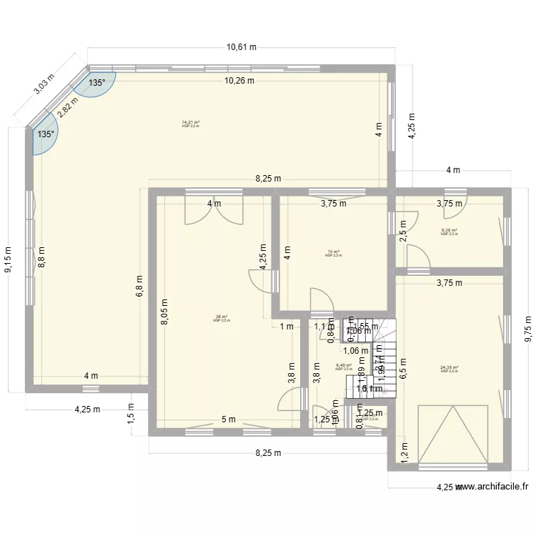 Oteppextatelier. Plan de 7  et 168 m²