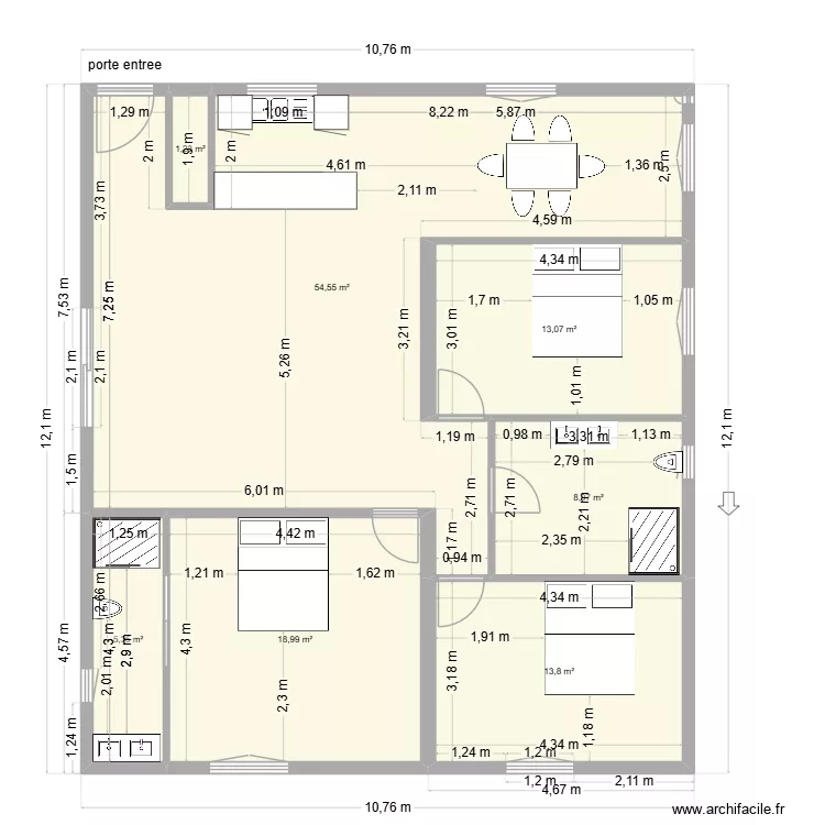 papy travaux ++++. Plan de 14 pièces et 231 m²