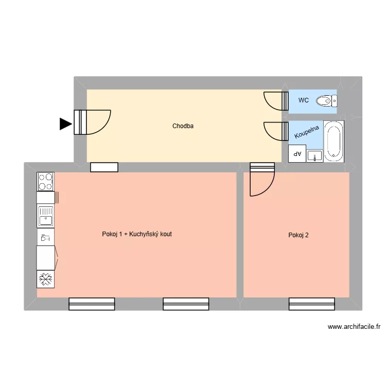 Čs. exilu 535, byt 12. Plan de 11 pièces et 184 m²