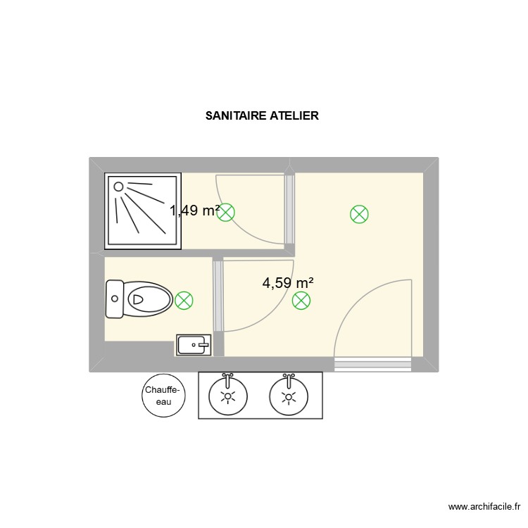 SANITAIRE ATELIER. Plan de 0 pièce et 0 m2 SANITAIRE ATELIER. Plan de 0 pièce et 0 m2