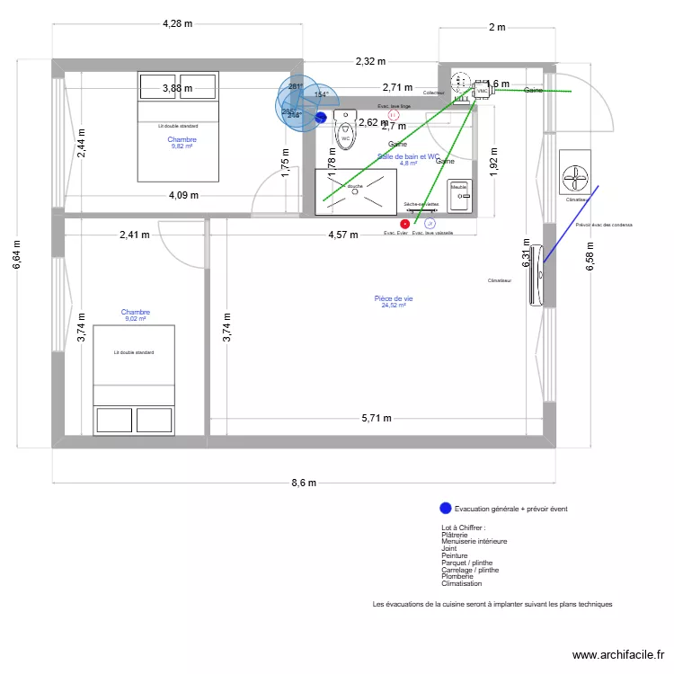 R+1 Lucas et Marion v2. Plan de 4  et 48 m²