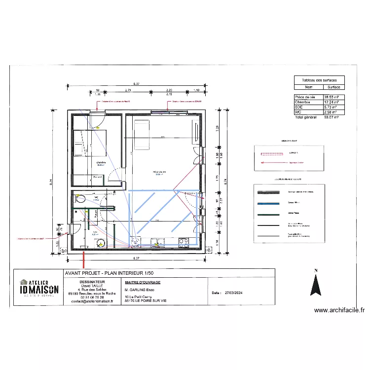 GARLING RENO COULAGE. Plan de GARLING RENO COULAGE. Plan de