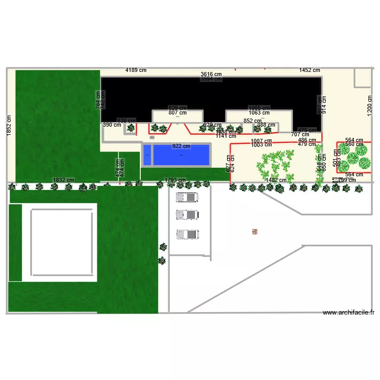 nbvch. Plan de 12  et 1115 m²