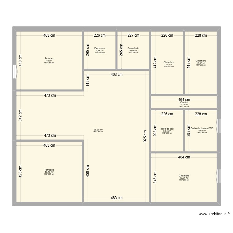 plan4. Plan de 12 pièces et 163 m2