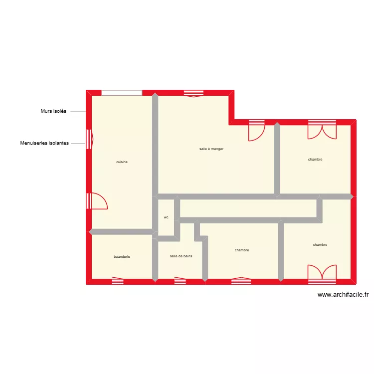 BISSON &eacute;tape 1. Plan de 9  et 97 m²
