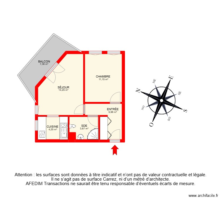 BI 30559. Plan de 8 pièces et 50 m2