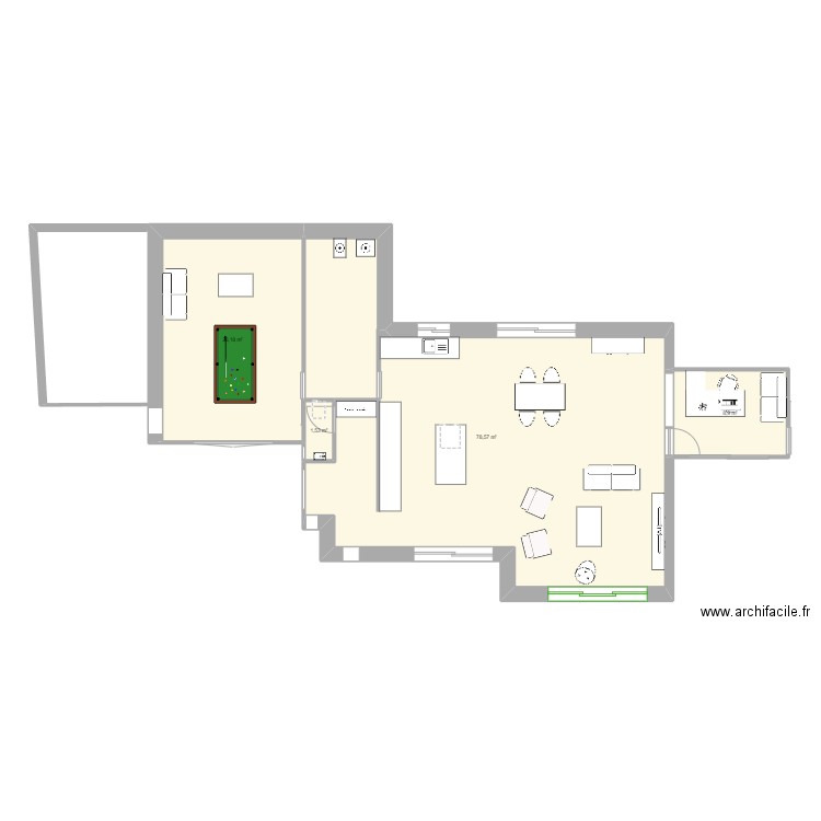 notre dame 85. Plan de 4 pièces et 115 m2