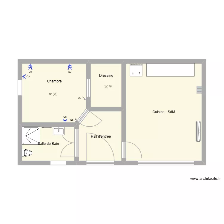 Appartement 1. Plan de 5 et 41 m² Appartement 1. Plan de 5 et 41 m²