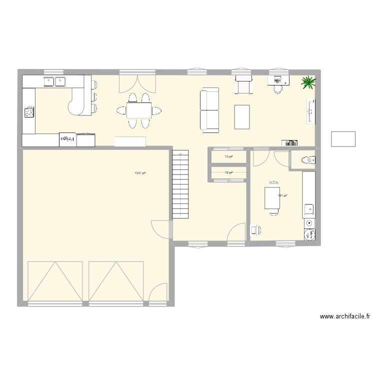 FG-16A-1. Plan de 4 pièces et 141 m2