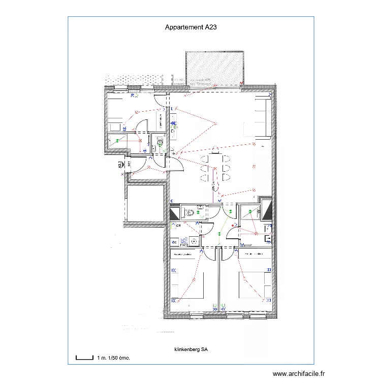 appartement A23 copie. Plan de 