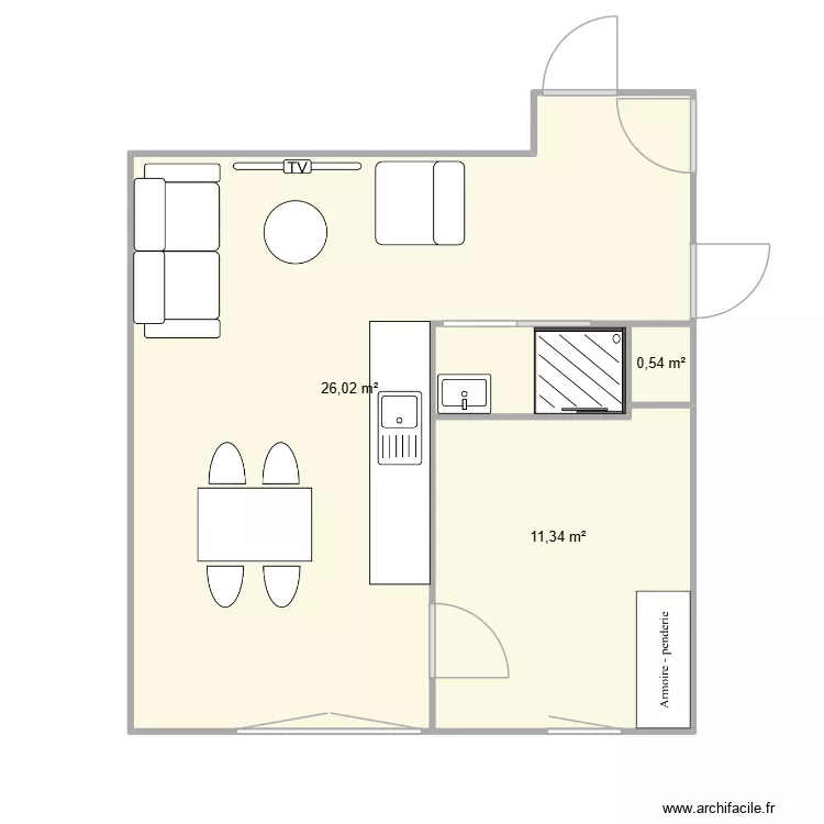 t4 en T5. Plan de 0 pièce et 0 m2