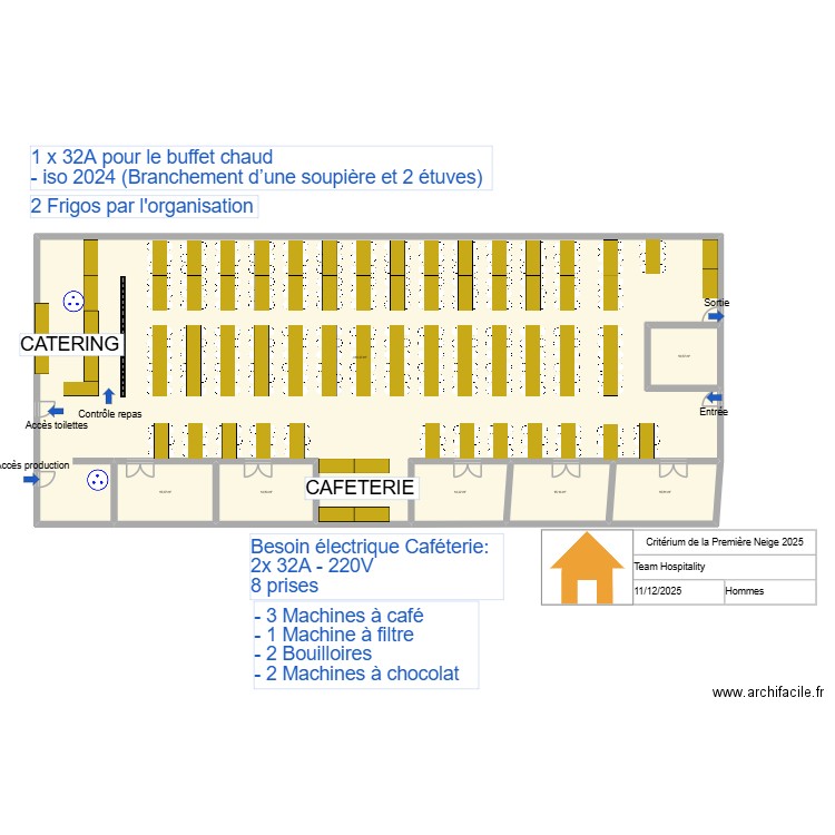 Team Hospitality 25 V2. Plan de 7 pièces et 496 m2