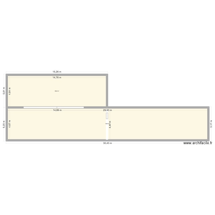 MAGASIN CHATENOY. Plan de 2 pièces et 208 m2