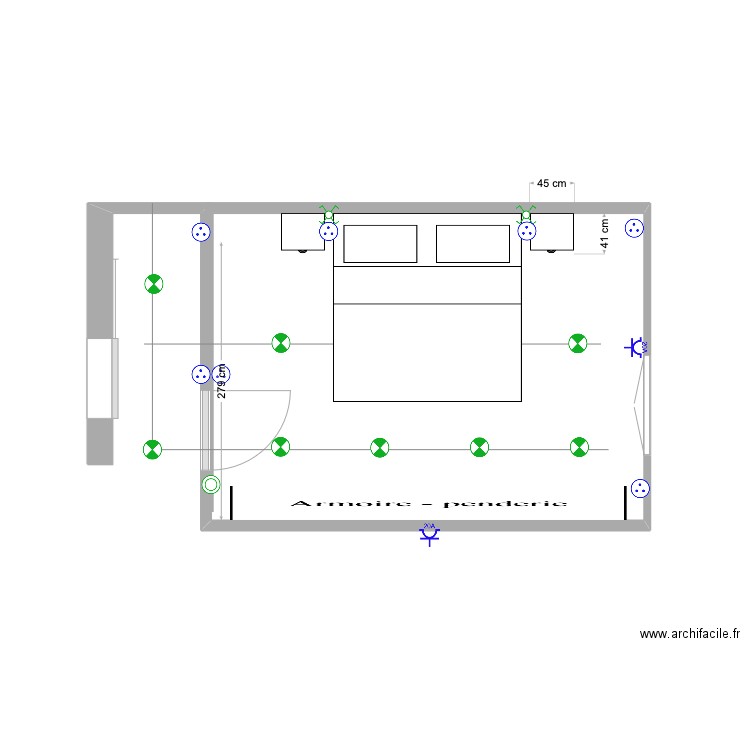 chambre parent. Plan de 0 pièce et 0 m2