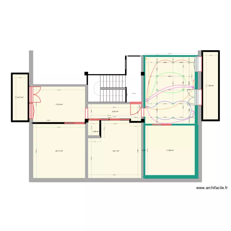 PLAN APPPARTEMENT CEUSE DISPOSITION DES SPOTS CUISINE SEJOUR. Plan de 10 Pièces et 115 m² PLAN APPPARTEMENT CEUSE DISPOSITION DES SPOTS CUISINE SEJOUR. Plan de 10 Pièces et 115 m²