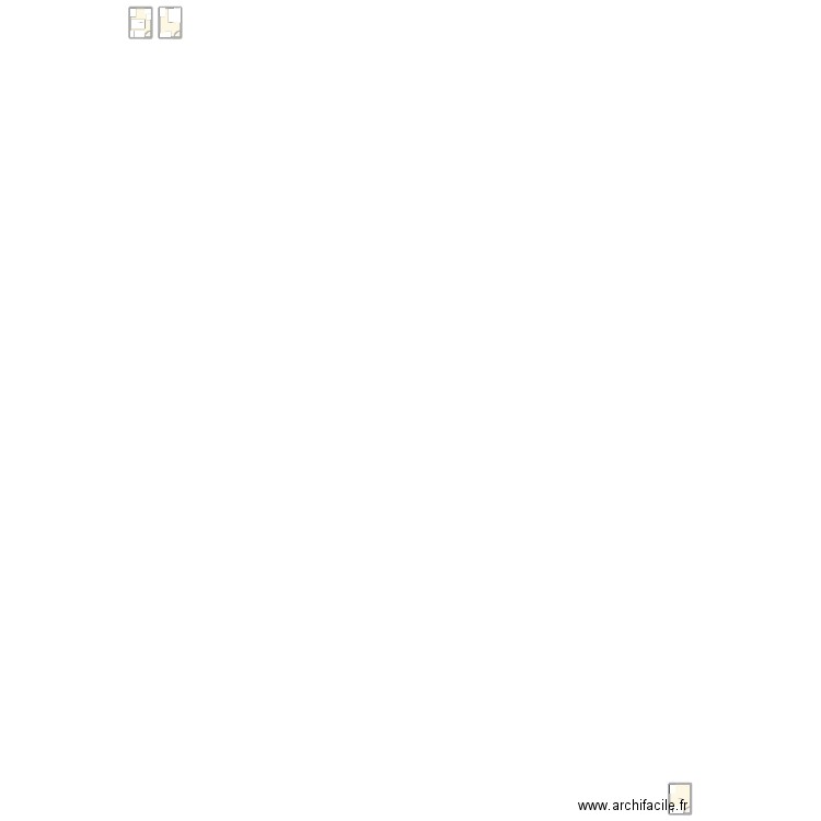 chambre clara. Plan de 3 pièces et 35 m2