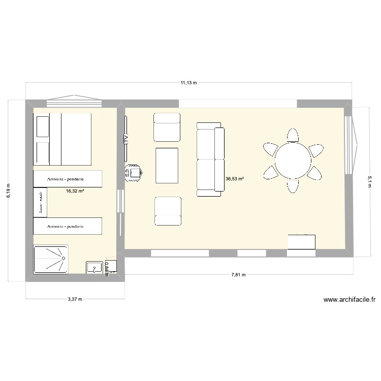 Test 1. Plan de 0 pièce et 0 m2 Test 1. Plan de 0 pièce et 0 m2