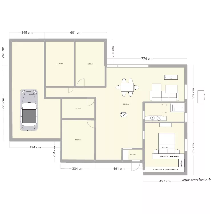DOM LE MESNIL. Plan de 