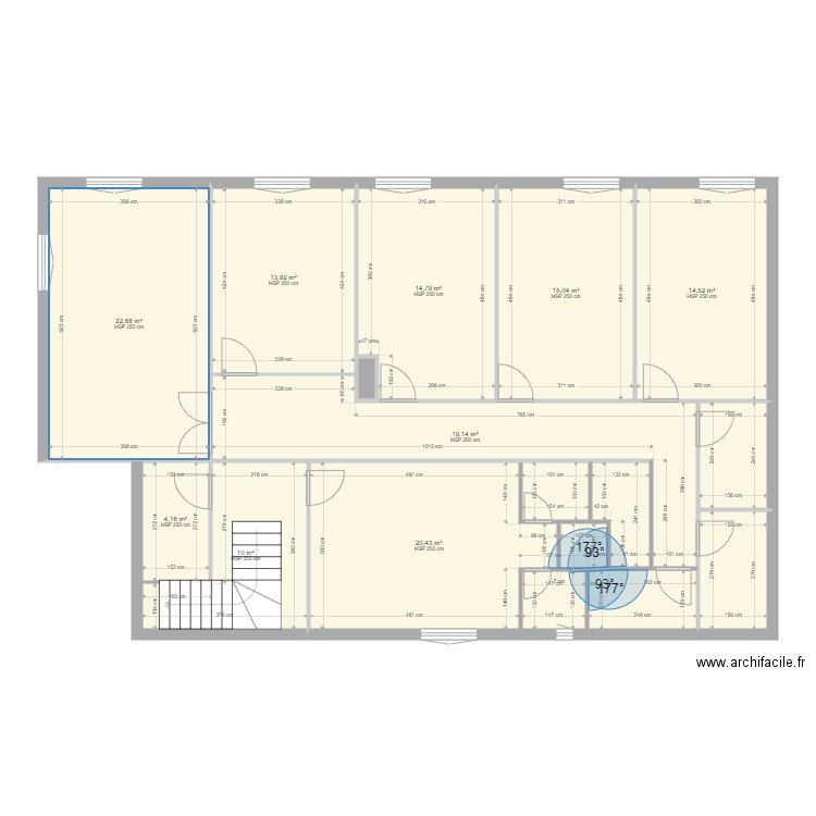 credit agricole 2. Plan de 16 pièces et 153 m2