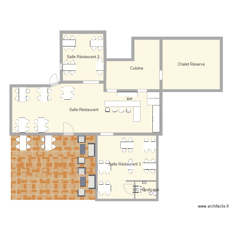 Pizzéria du Boisvinet + Térrasse. Plan de 0 pièce et 0 m2