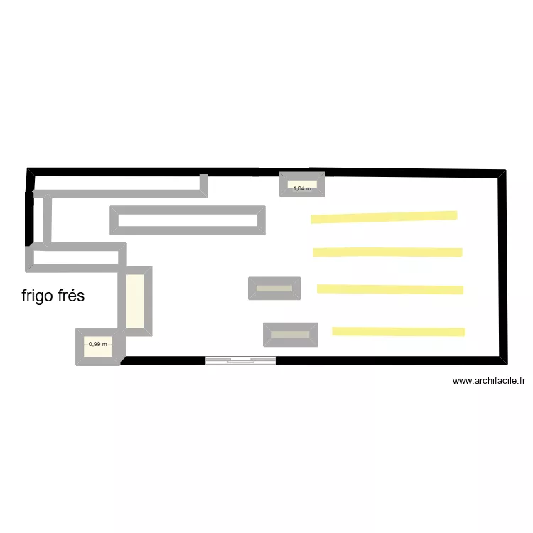 spar. Plan de 7  et 6 m²