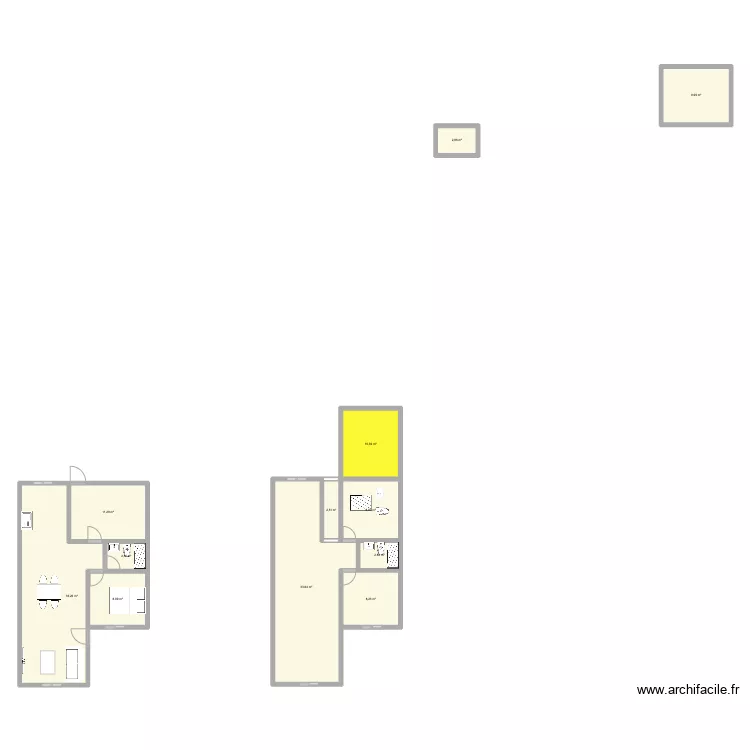 plain pied comun. Plan de 