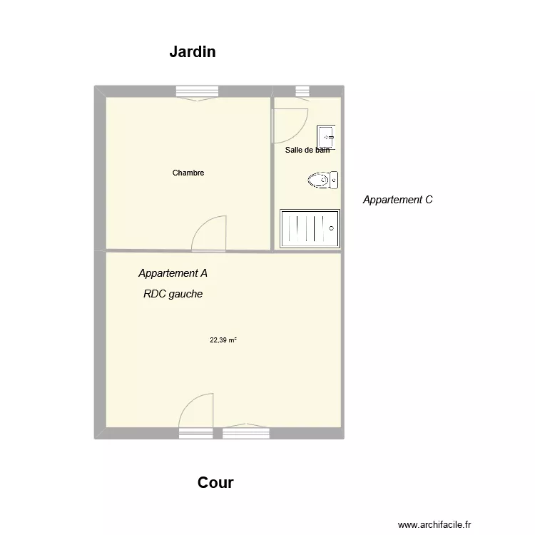 Appartement A- Rte de Lyon. Plan de 