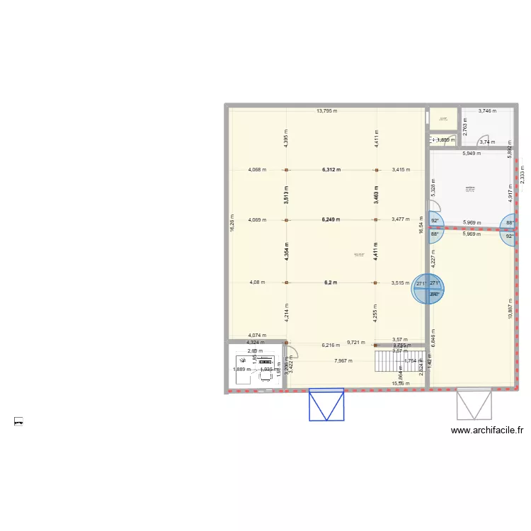 salle de sport. Plan de 4 et 369 m² salle de sport. Plan de 4 et 369 m²